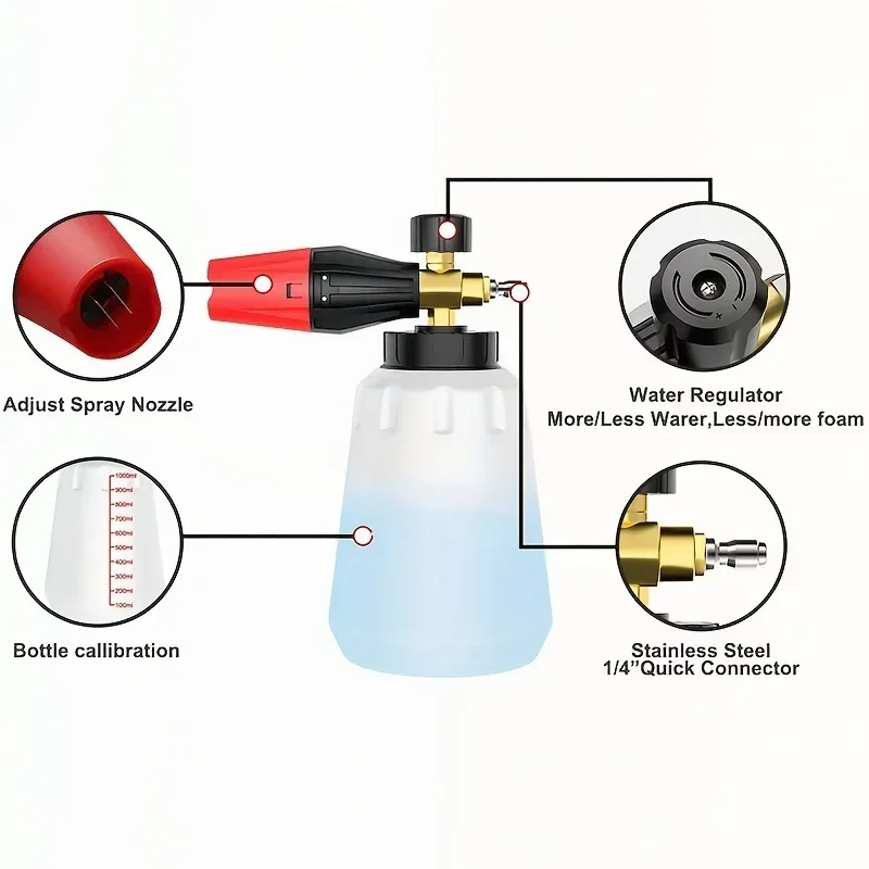 Hogedruk PA Schuimkanon Verste - Foam Cannon Car Wash recensie en prijs