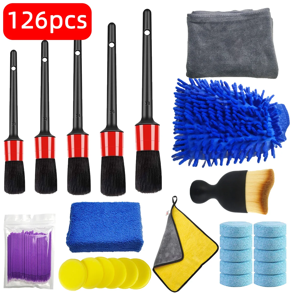 126-delige autodetailreiniging - Dirt Brush Interior recensie en prijs